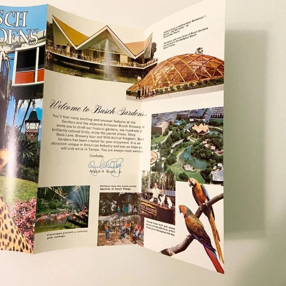 Vintage 1960s Busch Gardens Tampa Florida Wildlife Brochure Travel Brochure - Picture 4 of 10